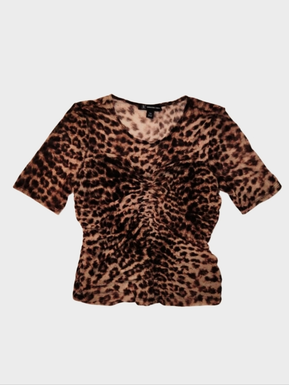 Y2k Micro Mesh Leopard Print Top!